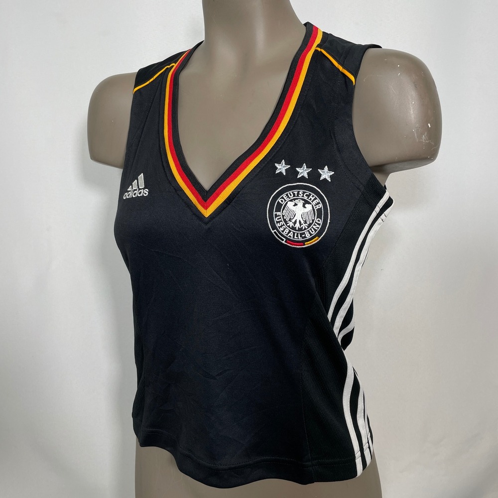 VTG Germany National Team #13 Adidas Black Soccer Jersey Tank Top Women's LARGE